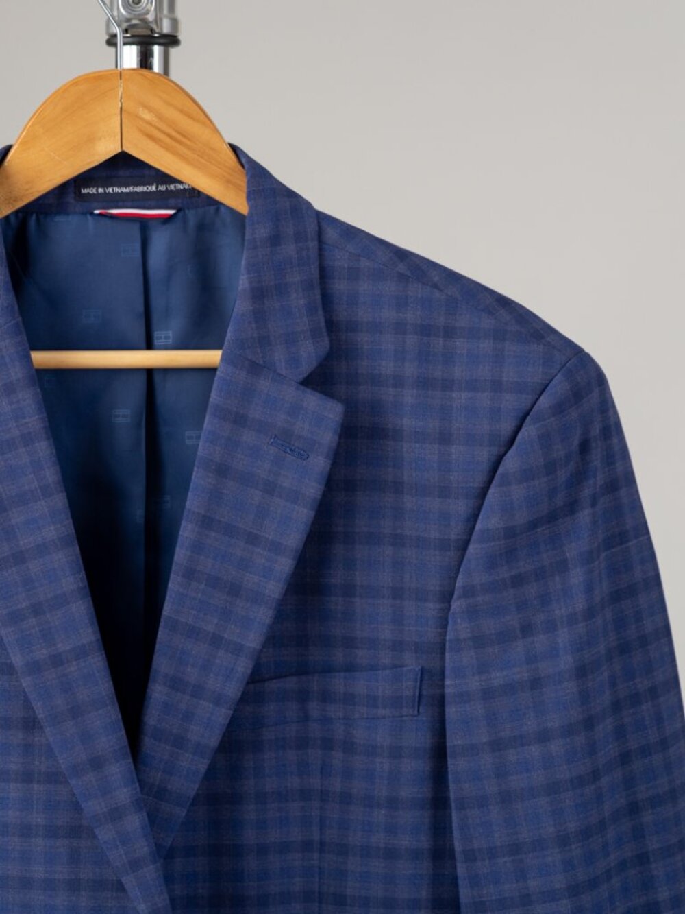Tommy Hilfiger Blue Multi-Check Sports Coat Blazer